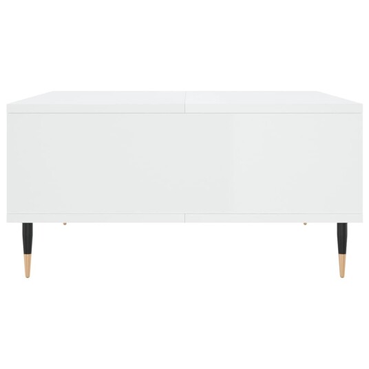 vidaXL Salongbord høyglans hvit 60x60x30 cm konstruert tre