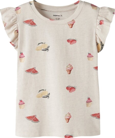 Name It Topp NmfJoviner Peyote Melange Name It 6 år 116 Singlet Beige