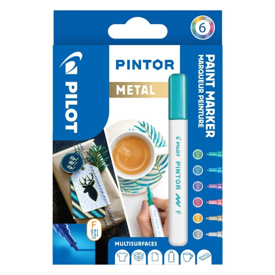Pilot Pintor Fine 6-pakke Metal Pilot Pintor Fine 6-pakke Metal