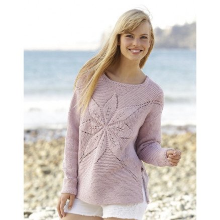 Morning Star by DROPS Design Genser Strikkeoppskrift str S XXXL