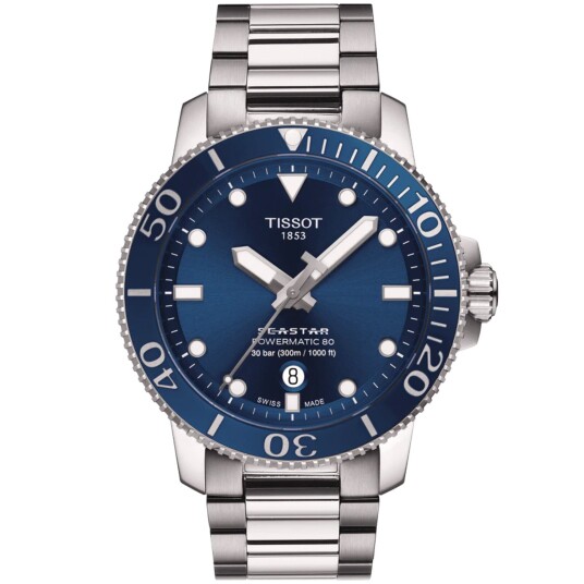 Tissot Seastar 1000 Powermatic 80 T1204071104103 - Herre - 43 mm - Analog - Automatisk - Safirglass Tissot Seastar 1000 Powermatic 80 T1204071104103 - Herre - 43 mm - Analog - Automatisk - Safirglass