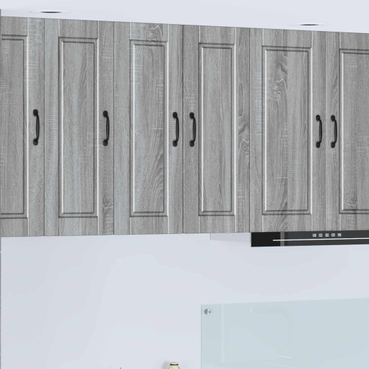  Kjøkkenskap 2 pcs Grå Sonoma 30 x 31 x 80 cm Konstruert tre
