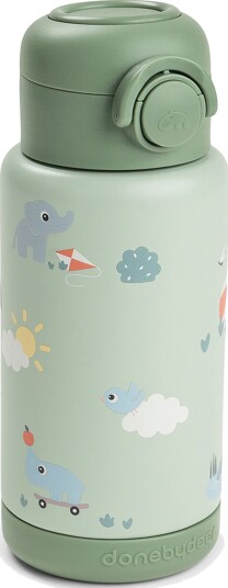 Done By Deer Insulated Straw Bottle Playground Green 340 Ml Green Done By Deer Insulated Straw Bottle Playground Green 340 Ml Green