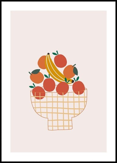 Colorful Fruit Bowl Plakat Plakat / 70x100cm