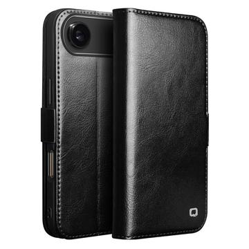 Qialino iPhone Air Classic Lommebok deksel I Lær   Svart