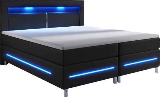 Modena Lyx Sengepakke 140x200 LED-belysning - Svart
