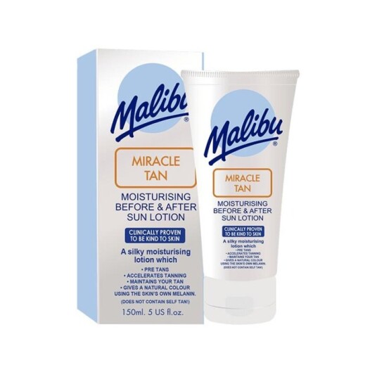 Malibu Miracle Tan Before & After Sun Lotion 150ml Malibu Miracle Tan Before & After Sun Lotion 150ml