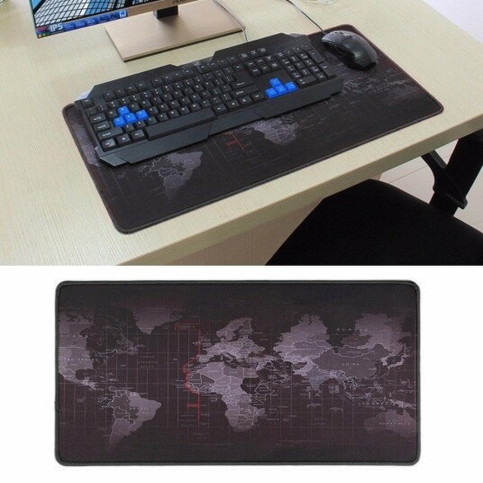 Musematte Stor Gaming 60x30cm – Verdenskartet Musematte Stor Gaming 60x30cm – Verdenskartet