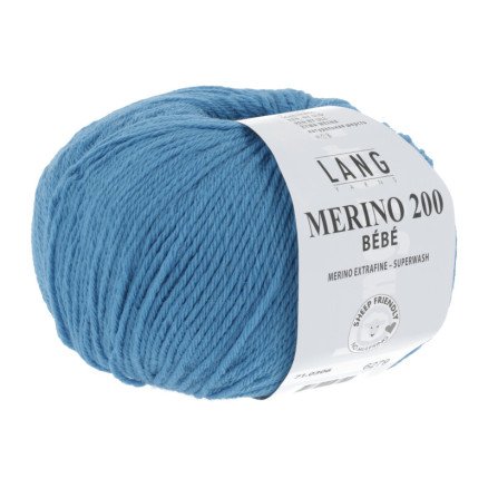 Lang Garn Merino 200 Bebe Garn 306 Blå