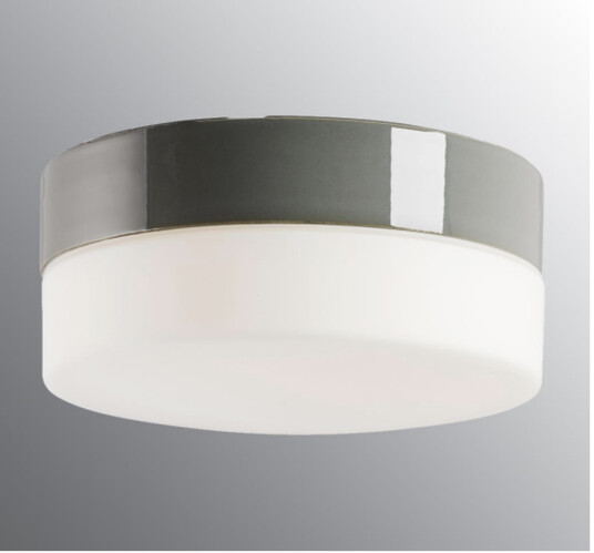 Ifø Electric Ifø Opus 200/100 tak/vegg 12W Led 2700K IP44 - Grå/Opal glass Ifø Electric Ifø Opus 200/100 tak/vegg 12W Led 2700K IP44 - Grå/Opal glass