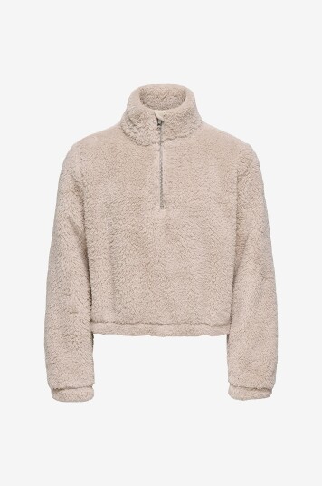 KIDS ONLY   Sweatshirt KogCasi Fluf LS Half Zip   Grå