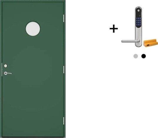 Ytterdør Swedoor Advance-Line Nordic Bergen med Yale Doorman Classic Home