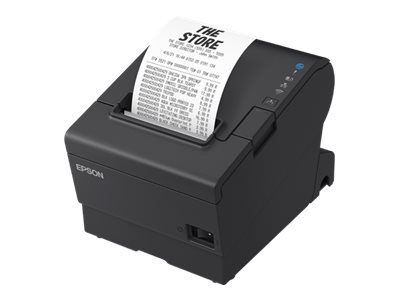 Epson Tm T88vii (112A0) Kvitteringsskriver Termolinje Rull (7,95 Cm) 180 X 180 Dpi Inntil 500 Mm/Sek Usb 2.0 Usb 2.0 Vert Lan Seriell Kutter Svart