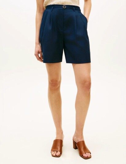 Tommy Hilfiger Linen Blend Short Navy 44