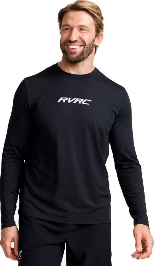 Revolutionrace Herre Overdeler Langermede skjorter Direction Active Long sleeved T shirt Herre Black S