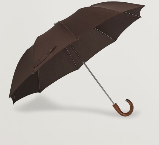 Fox Umbrellas Telescopic Maple Crook Umbrella Brown