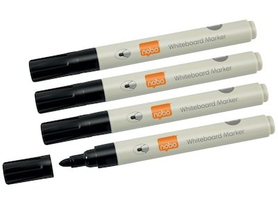 Nobo whiteboardpenner 4-pack (sort) Nobo whiteboardpenner 4-pack (sort)