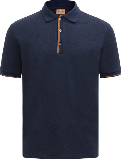 Mos Mosh Gallery Mmgharvey Polo Ss Tee SALUTE NAVY MEL L