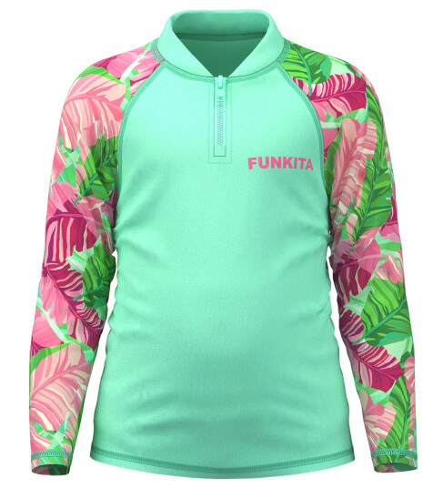 Funkita Badetop UV50+ Zippy Tropisk Palm 1½ år 86 Badetøy Blå