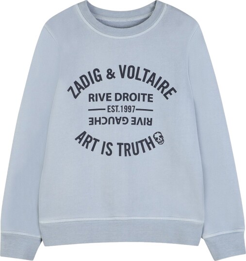 Zadig & Voltaire Collegegenser Pale Blue m. Trykk Zadig & Voltaire 10 år 140 Collegegenser Blå