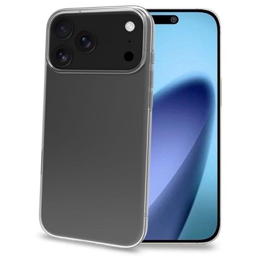 Celly Gelskin TPU Deksel for iPhone 17 Pro Max - Gjennomsiktig Støtsikker Mobildeksel