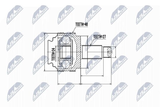 Nty Drivknute drivaksel NTY NPZ BM 007