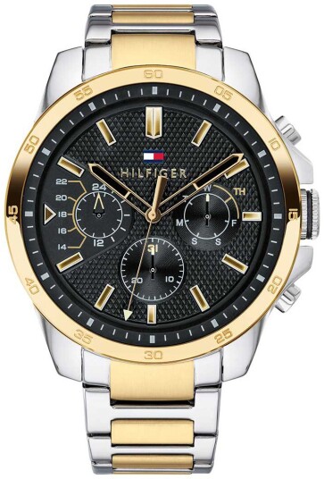 Tommy Hilfiger Herreklokke 1791559 Sort/Gulltonet stål Ø46 mm Tommy Hilfiger Herreklokke 1791559 Sort/Gulltonet stål Ø46 mm