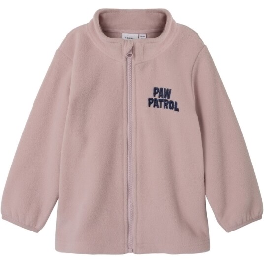 Name It Nmfjirdi Paw Fleece Rosa med Høy Hals og Glidelås Størrelse 86