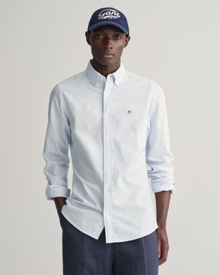 Stripete Oxfordskjorte med slim fit LIGHT BLUE XXL Stripete Oxfordskjorte med slim fit LIGHT BLUE XXL