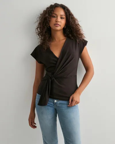 Only Brun Onlsilja S/L Twist Top Jrs