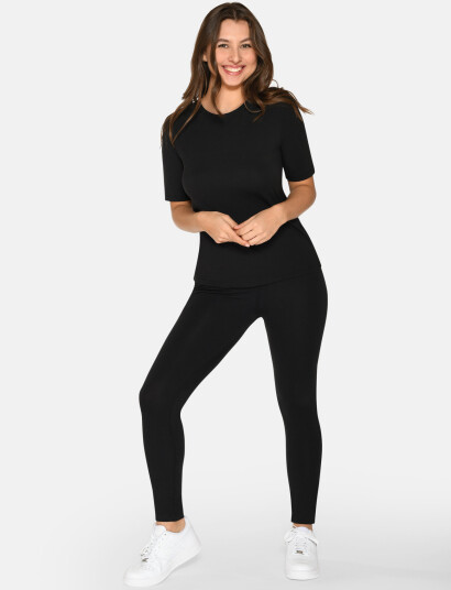 URBAN QUEST 2-Pack Women Bamboo Shortsleeved T-Shirt Slim Fit - White - XL