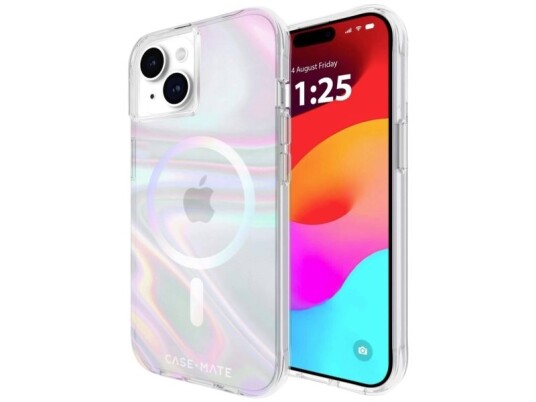Casemate Soap Bubble Magsafe Mobiltelefon Backcover Apple Iphone 15, Iphone 14, Iphone 13 Transparent, Fluorescerende