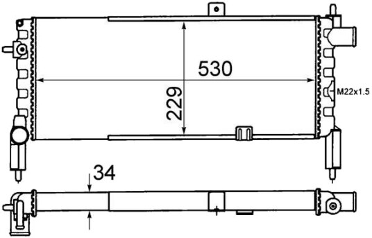 MAHLE CR 442 000S Radiator motorkjøling