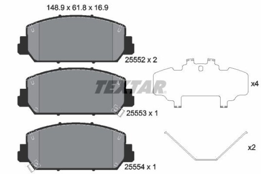 Bremseklosser TEXTAR 2555201