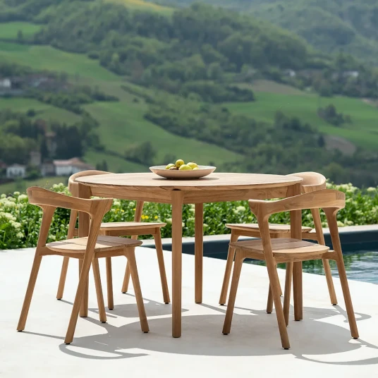 Ethnicraft Bok Spisebord Ø125 cm Teak Ethnicraft Bok Spisebord Ø125 cm Teak