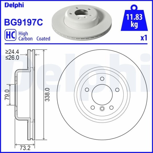 Bremseskive DELPHI BG9197C