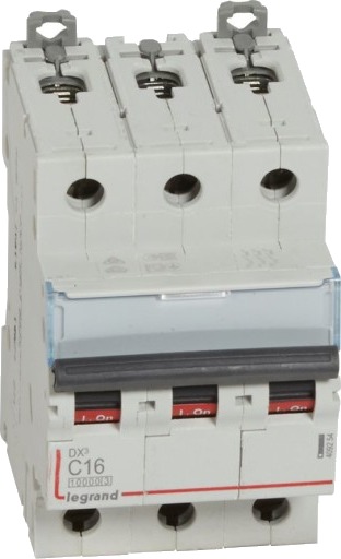 Legrand DX3 MCB automatsikring C16 3P 3M 10/16kA