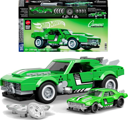 Mattel Brick Shop Brick Shop Hot Wheels Custom 68 Camaro Byggesett 289 Deler For Collectors Green One Size Mattel Brick Shop Brick Shop Hot Wheels Custom 68 Camaro Byggesett 289 Deler For Collectors Green One Size