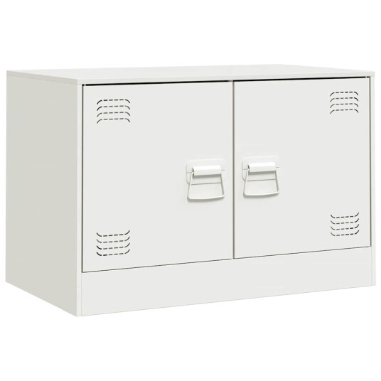  TV-benker 2 stk hvit 67x39x44 cm stål