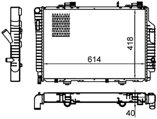 MAHLE CR 485 000S Radiator, motorkjøling
