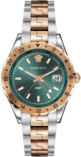 Versace Herreklokke V11050016 Hellenyium GMT Grønn/Stål Ø42 mm