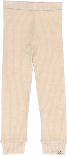 Gullkorn Chalk bukse i ull/bambus til barn Beige (128) 128