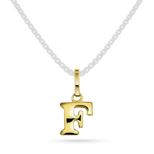 Pan Jewelry, Anheng i 585 gult gull bokstav F Pan Jewelry, Anheng i 585 gult gull bokstav F