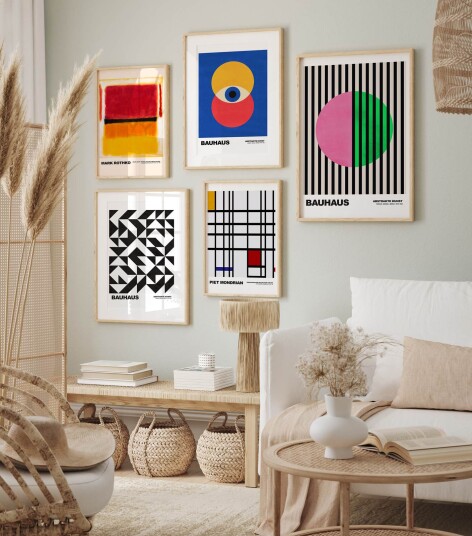 Poster Bauhaus kunstsamling / Set of 5