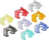 Delock RJ45 Repair Clip Starter Set Reparasjonsklips for nettverkskontakt assorterte farger en pakke 16