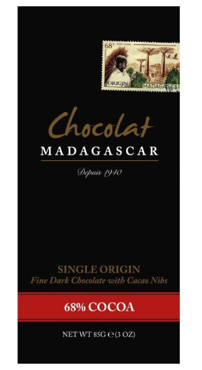 Chocolat Madagascar Fine Dark Chocolate with Nibs 68% Chocolat Madagascar Fine Dark Chocolate with Nibs 68%