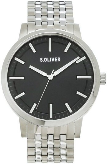 s.Oliver Herreklokke SO 4242 MQT S.Oliver Classic Sort/Titan Ø43 mm