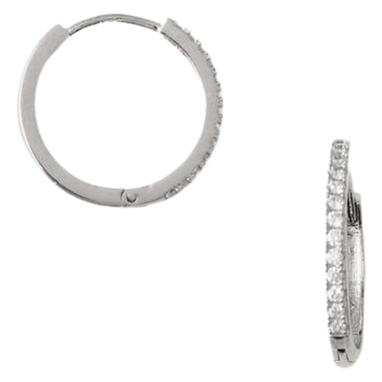 Orelia Pave Huggie Hoops 17mm Orelia Pave Huggie Hoops 17mm