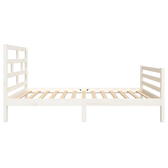 vidaXL Sengeramme hvit heltre furu 90x200 cm
