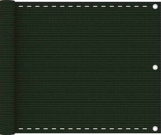 vidaXL Balkongskjerm mørkegrønn 75x300 cm HDPE